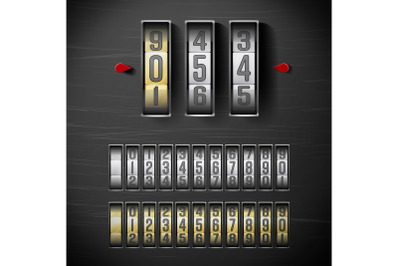 Combination Lock, Realistic Metal Vector