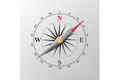 Compass Wind Rose Vector. Isolated Illustration