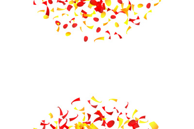 Confetti Falling Vector. Bright Explosion Isolated On White. Background For Birthday, Anniversary, Party, Holiday Decoration.