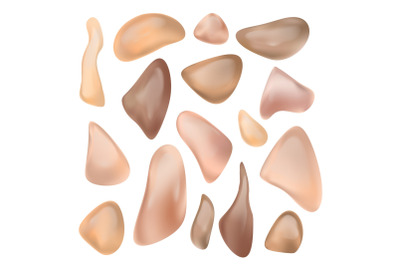 Liquid Foundation Vector. Skin Makeup. Hygiene Lotion. Smear Strokes. Realistic Isolated Illustration