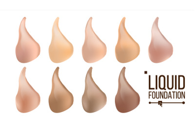 Liquid Foundation Vector. Face Cream. Beautiful Lotion. Facial Concealer For Makeup. Realistic Isolated Illustration