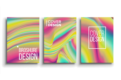 Minimal Covers Design Vector. Holography Background. Poster, Card, Fashion Design Illustration