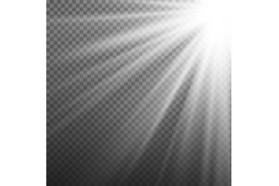 Light Effect Vector. Rays Burst Light. Isolated On Transparent Background. Vector Illustration