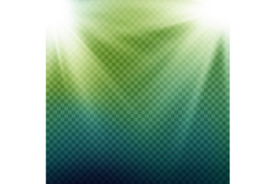 Light Beam Rays Vector. Light Effect Vector