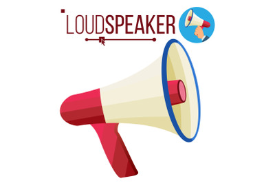 Loudspeaker Icon Vector. Megaphone&2C; Bullhorn Symbol. Promotion&2C; Advertising Banner Design Element. Isolated Flat Cartoon Illustration