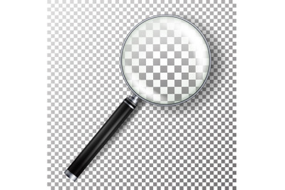 Realistic Magnifying Glass Vector.