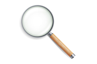 Realistic Magnifying Glass Vector