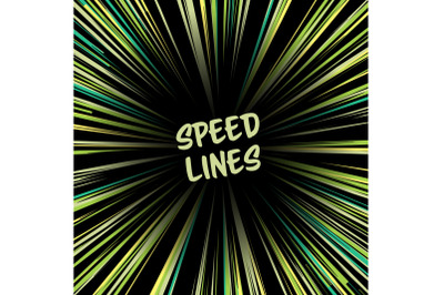 Manga Speed Lines Vector. Comic Radial Speed Lines. Ray And Acceleration. Otherworldly Visionary Illustration.