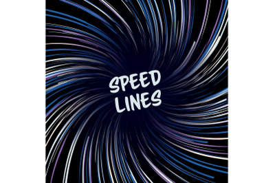 Manga Speed Lines Vector. Layout For Comic Books. Banner With Radial Colored Effect Illustration. Starburst Explosion In Manga Or Pop Art Style.