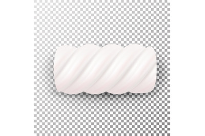 Realistic Marshmallows Candy Vector. Sweet Twist Illustration Isolated On White Background. Chewy Candy Good For Packaging Design, Frame, Border.