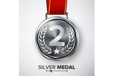 Silver Medal Vector.