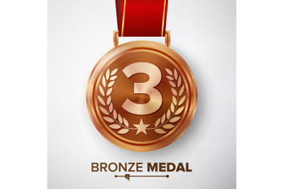 Bronze Medal Vector.