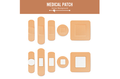 Medical Patch Vector. Two Sides.