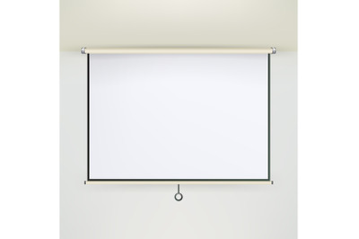 Meeting Projector Screen Vector.