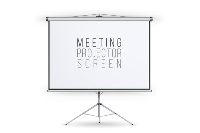 Meeting Projector Screen Vector.