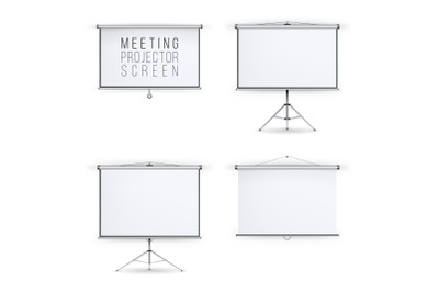 Meeting Projector Screen Vector Set