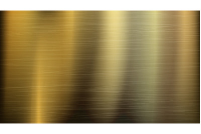 Gold Or Bronze Metal Abstract Technology Background. Polished, Brushed Texture. Vector illustration.