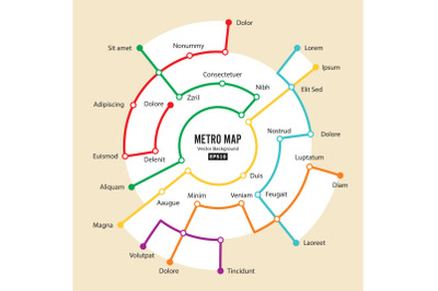 Metro Map Vector