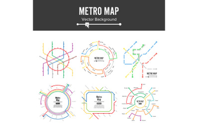 Metro Map Vector. Plan Map Station Metro