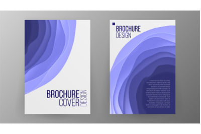 Business Brochure Design Vector. Cover Design Layout. Paper Cut Brochure. Ilustration