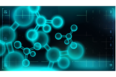 Molecule Background Vector. Science. Chemical Formula. Medical Banner. Abstract Design. Structure. Illustration