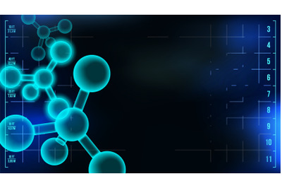 Molecule Background Vector. Structure. Healthcare. Abstract Molecules. Dna Formula Research. Illustration