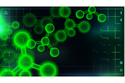 Molecule Background Vector. Medicine. Connection Structure. Nuclear Biotechnology. Illustration