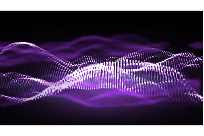 Music Background Vector. Sound Data Wave. Visual Explosion. 3D Illustration