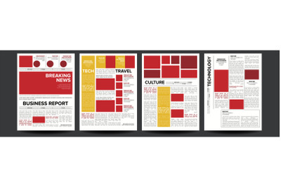 Newspaper Vector. Headlines&2C; Text Articles&2C; Images. World News Economy Headlines. Tabloid. Breaking. Illustration