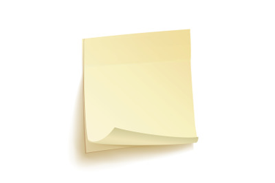 Paper Work Notes Isolated Vector. Sticky Note Illustration On White Background.