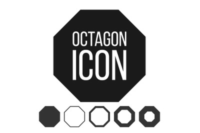 Octagon Icon Vector. 8 Eight Sided Symbol. Geometry Chart. Octagonal Diagram Sign. Polygon Pictogram. Octagonal Icon Isolated On White Illustration