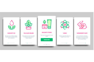 Organic Cosmetics Vector Onboarding