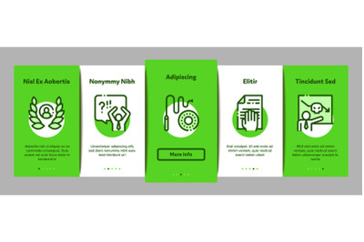 Boss Leader Company Onboarding Elements Icons Set Vector