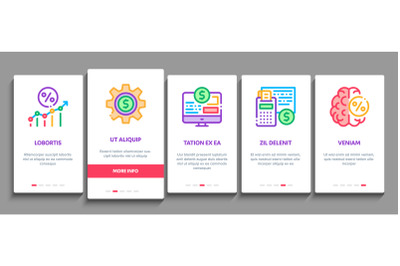 Investor Financial Onboarding Elements Icons Set Vector