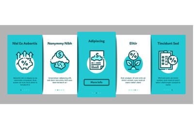 Investor Financial Onboarding Elements Icons Set Vector