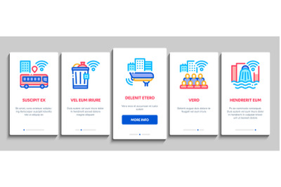 Internet Of Things Onboarding Elements Icons Set Vector