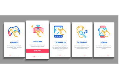 Gadget And Device Onboarding Elements Icons Set Vector