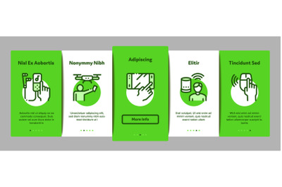 Gadget And Device Onboarding Elements Icons Set Vector