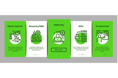 Robotics Master Onboarding Elements Icons Set Vector