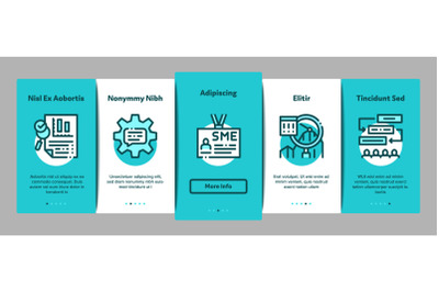 Sme Business Company Onboarding Elements Icons Set Vector