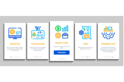 It Manager Developer Onboarding Elements Icons Set Vector