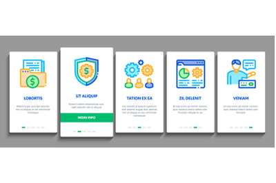 It Manager Developer Onboarding Elements Icons Set Vector