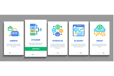 Data Scientist Worker Onboarding Elements Icons Set Vector