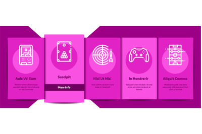 Interactive Kids Games Vector Onboarding