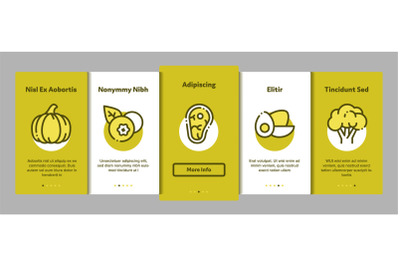 Collection Healthy Food Vector Onboarding