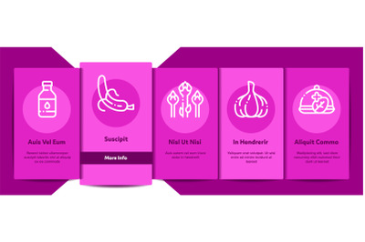 Collection Healthy Food Vector Onboarding