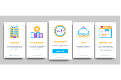 Collection Hostel Elements Vector Onboarding