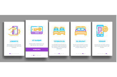 Collection Hostel Elements Vector Onboarding