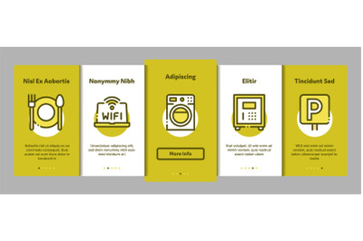 Collection Hostel Elements Vector Onboarding