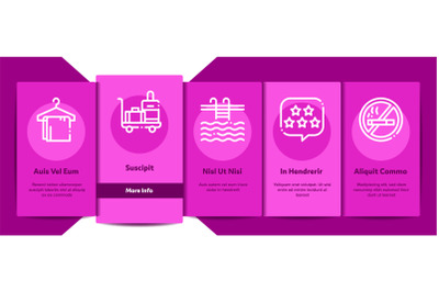 Collection Hostel Elements Vector Onboarding